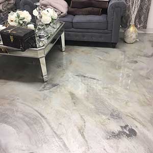 Metallic epoxy floor