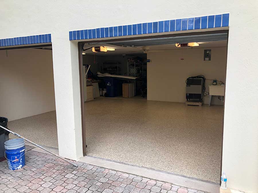 Epoxy Garage Floor on Harbourside Dr. in Longboat Key, FL