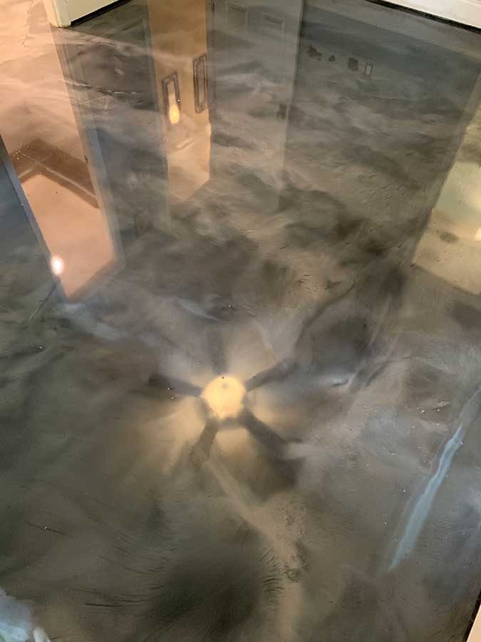 Marble Metallic Epoxy Floor, Cambridge Dr., Sarasota, FL - Mr. Epoxy
